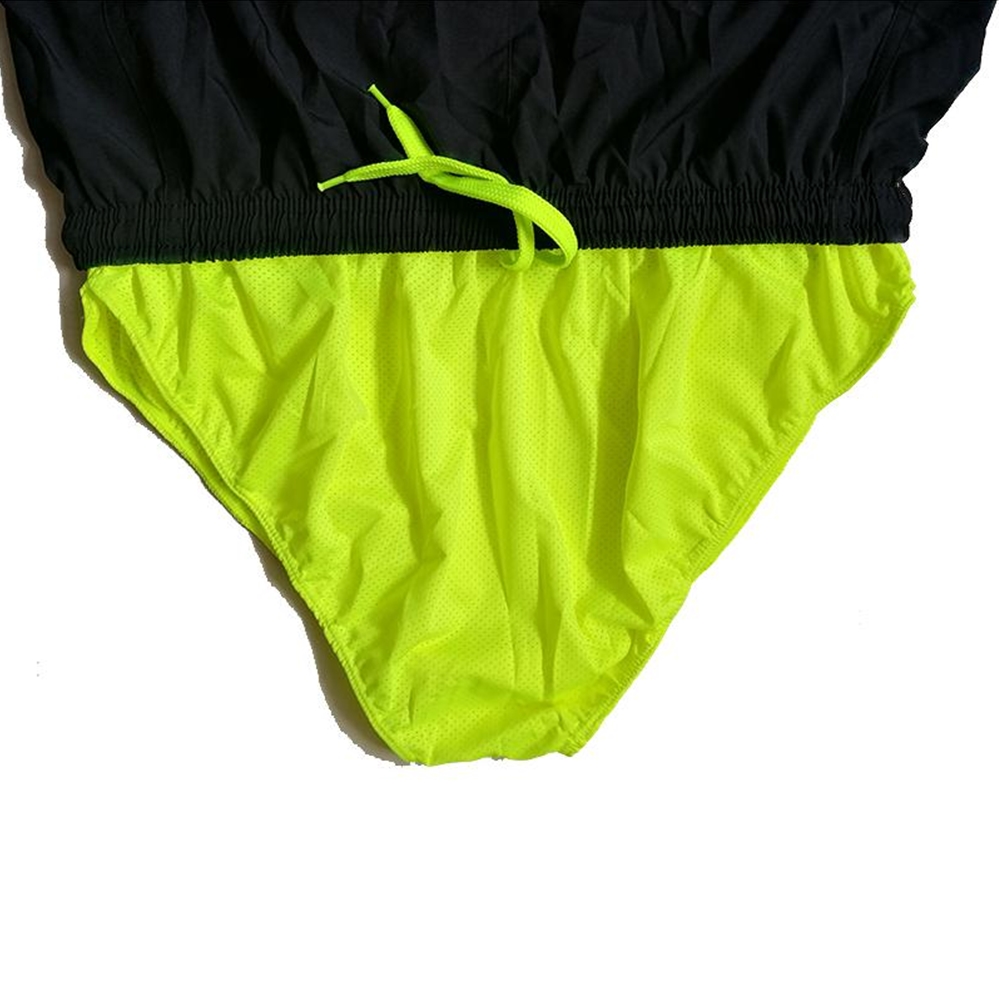 กางเกงวิ่งขาสั้นผู้ชาย วิ่งมารอธอน 2in1 แห้งเร็ว มีซิปกระเป๋าหลัง(F02)