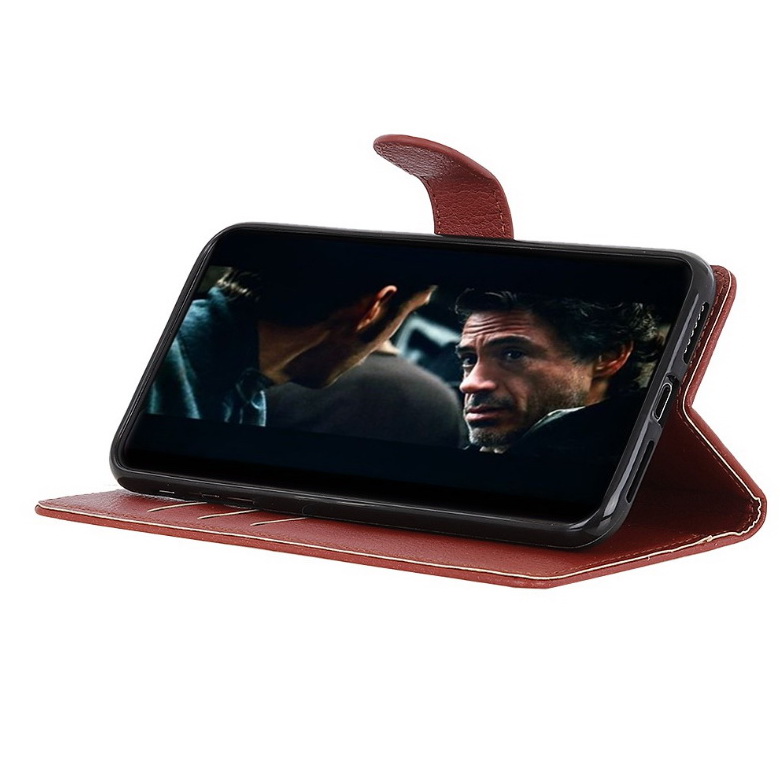 Case OPPO Reno 4 4G #เคสฝาพับสไตล์กระเป๋าสตางค์หนัง PU ผิวลิ้นจี่