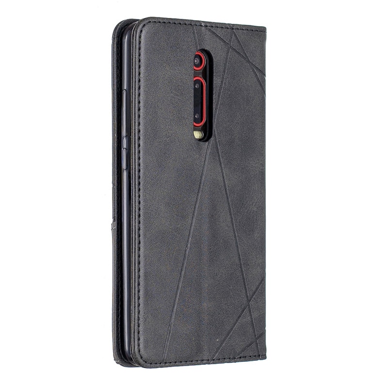 Case Xiaomi Mi 9T #เคสฝาพับหนัง PU มีช่องเสียบ ID บัตรอื่นๆในตัว Geometric Pattern Leather Card Holder Protective