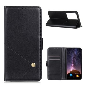 Case Samsung Galaxy S21 Ultra 5G#เคสฝาพับหนัง PU แบบกระเป๋าสตางค์ Rivet Decor PU Leather Wallet Stand Phone Cover