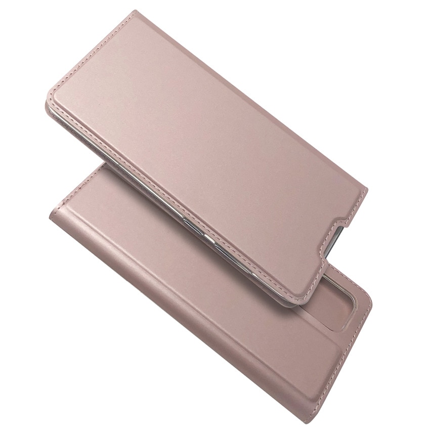 Case Samsung Galaxy Note 10 Lite #เคสฝาพับหนัง PU Magnetic Adsorption Stand Leather Card Holder