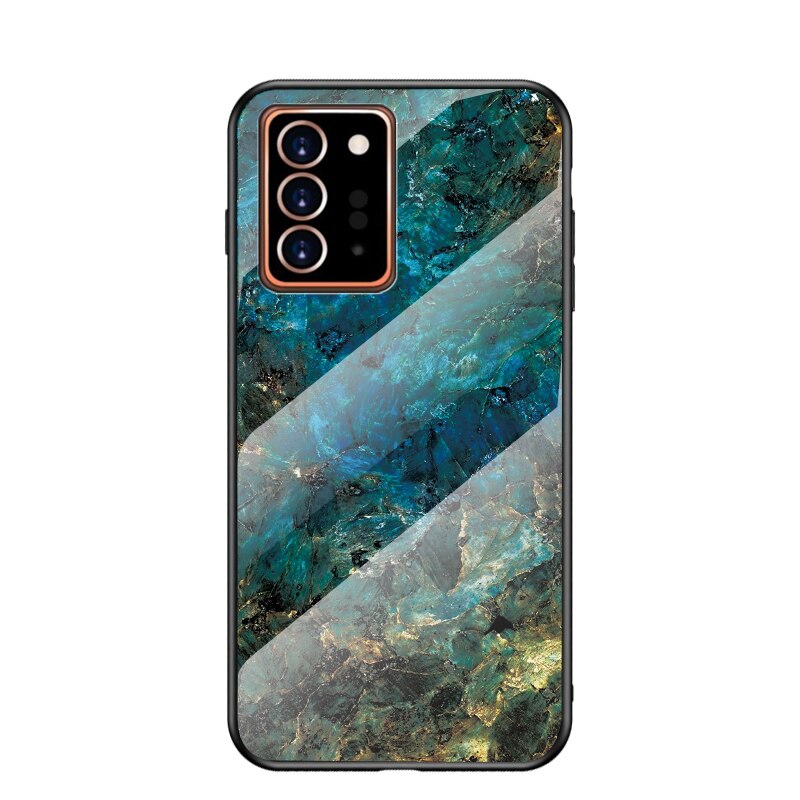 Case Samsung Galaxy Note 20 Ultra / Note 20 Ultra 5G #เคสฝาหลัง Gradient Color ลายหินอ่อน Glass + PC + TPU Hybrid Case