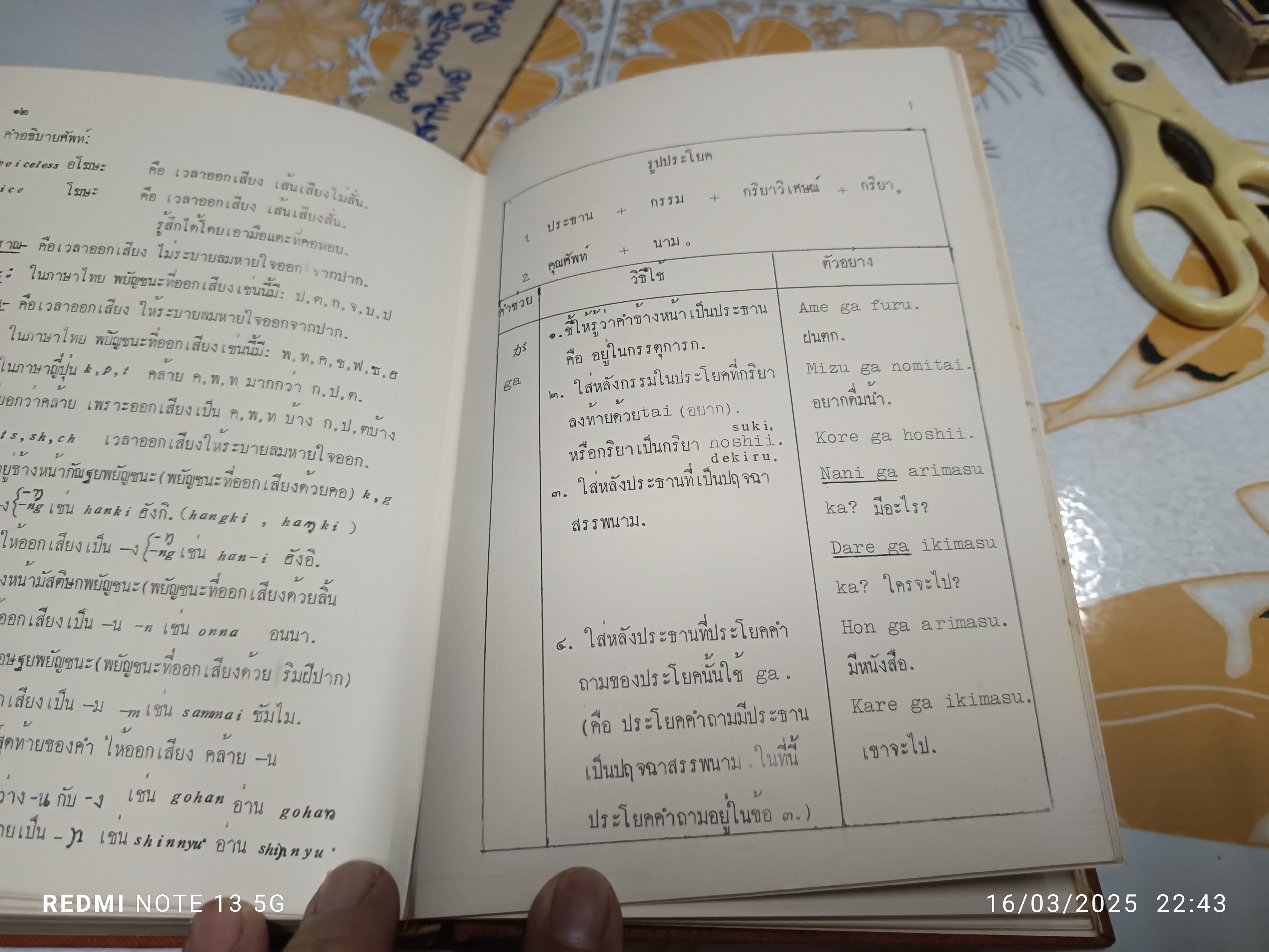 บทสนทนาเบื้องต้น ญี่ปุ่น ---> ไทย พิมพ์ปีพ.ศ 2507 ( 200 เล่ม) พิมพ์ในประเทศญี่ปุ่น