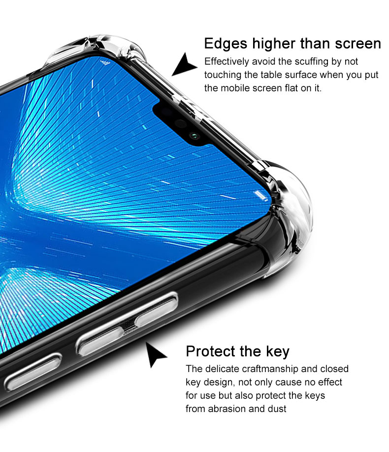 Case Honor 8X #เคสฝาหลัง IMAK Skin Feel Anti-drop TPU Case + ฟิล์มกันรอย Explosion-proof Screen Film