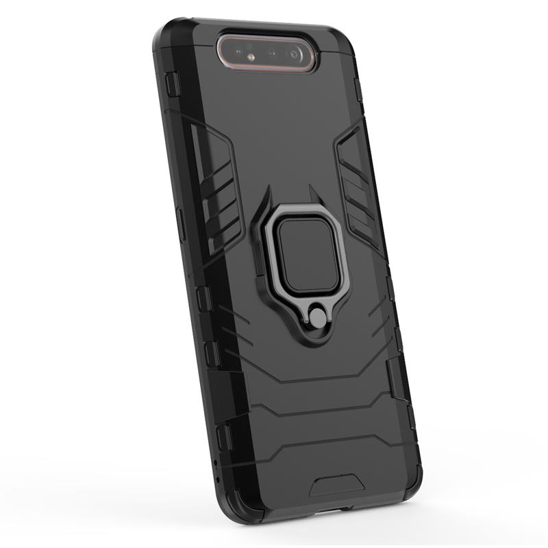 Case Samsung Galaxy A80 #เคสฝาหลังพลาสติกแข็ง +TPU Hybrid Case มีแหวนสวมนิ้วโลหะ