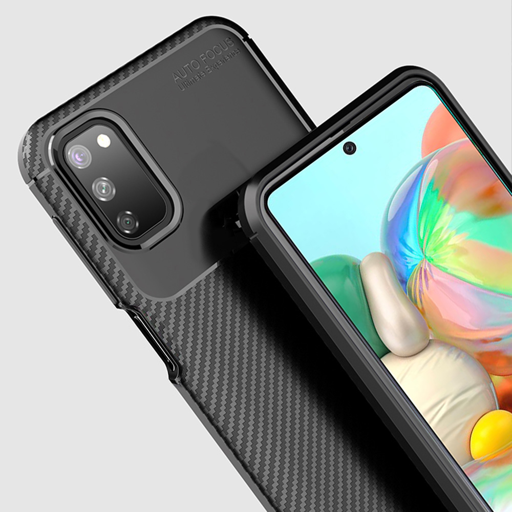 Case Samsung Galaxy S10 Lite #เคสฝาหลังนิ่ม Carbon Fiber Anti-drop TPU Protection