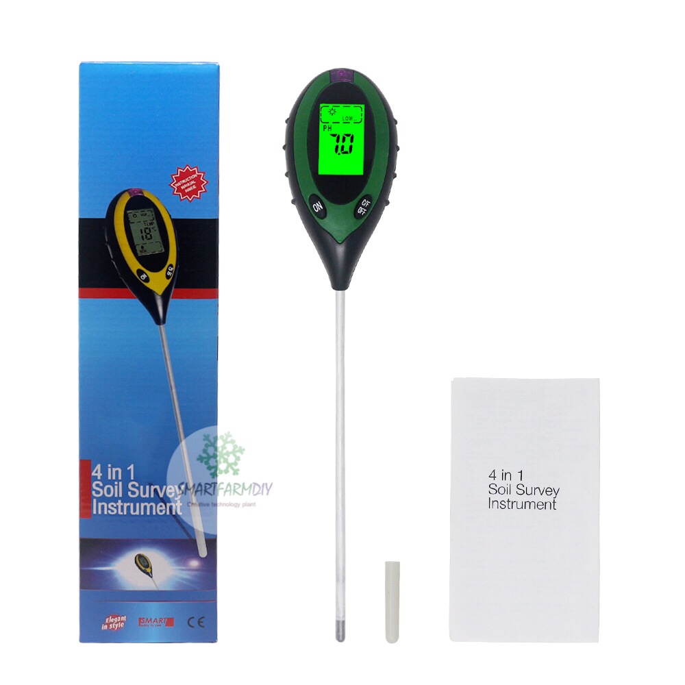 4 in 1 PH เซนเซอร์ แบบ soil tester plants and lawns