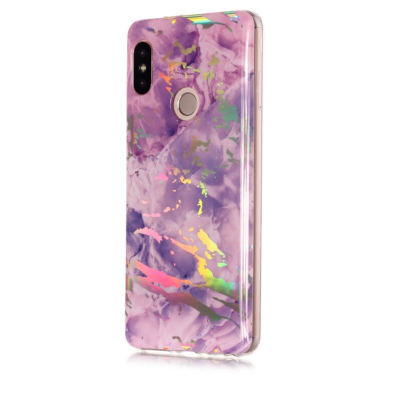 เคส Xiaomi Redmi Note 5 #เคสฝาหลังนิ่ม IMD TPU พิมพ์ลาย Marble Pattern Electroplated
