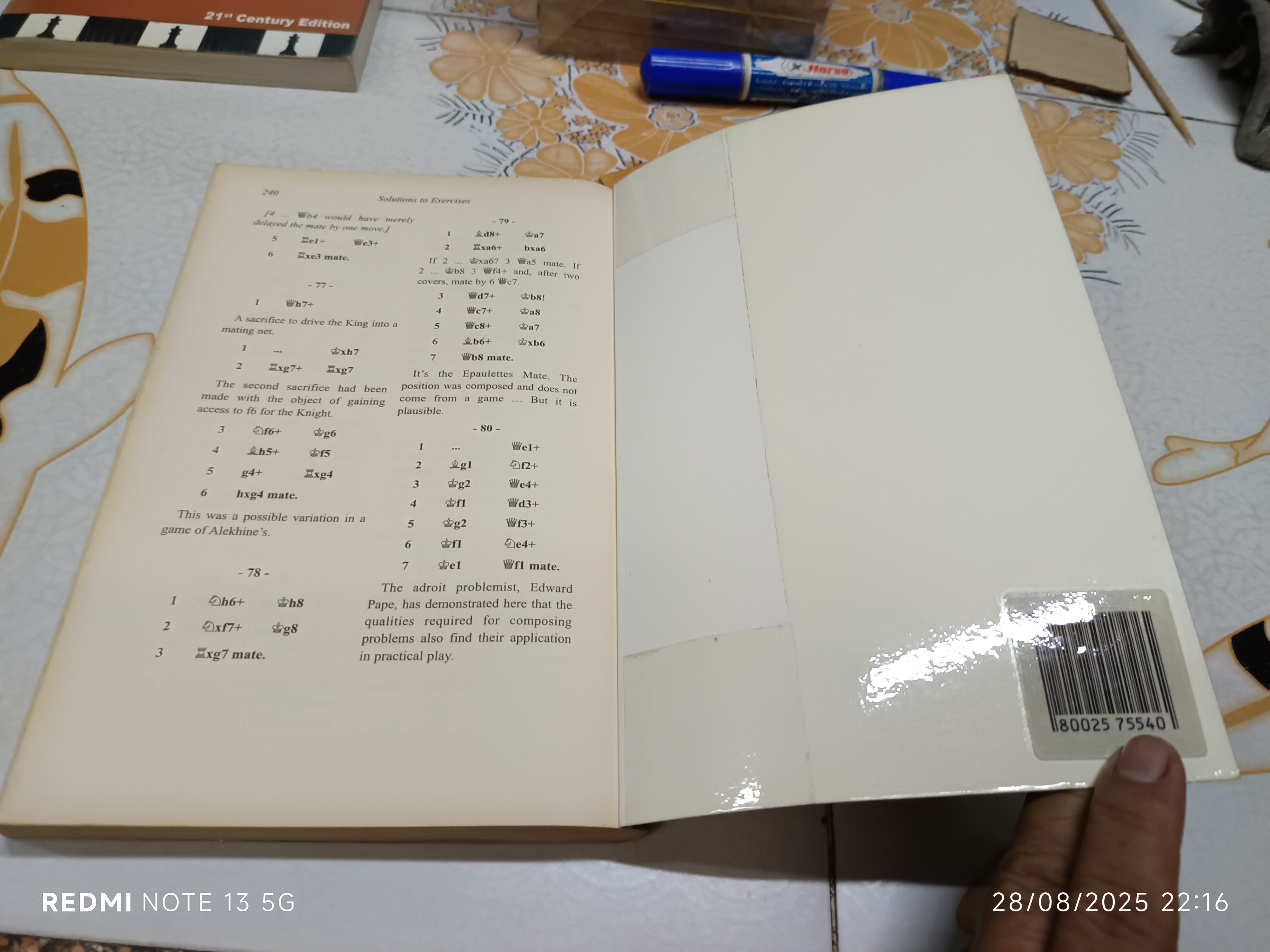 The Art of Checkmate (New Translation by Jimmy Adams) เขียนโดย Georges Renaud และ Victor Kahn #Batsford_chess