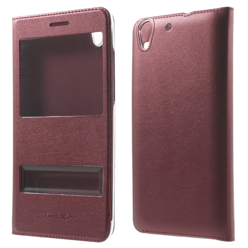 เคส Huawei Y6 II Honor 5A เคสฝาพับ มีช่องวิว Dual View Window Flip Leather Protective Case