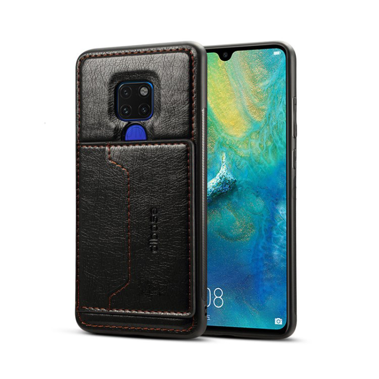 Case Huawei Mate 20 #เคสแบบฝาหลังหุ้มหนัง PU Crazy Horse Texture Leather Coated TPU