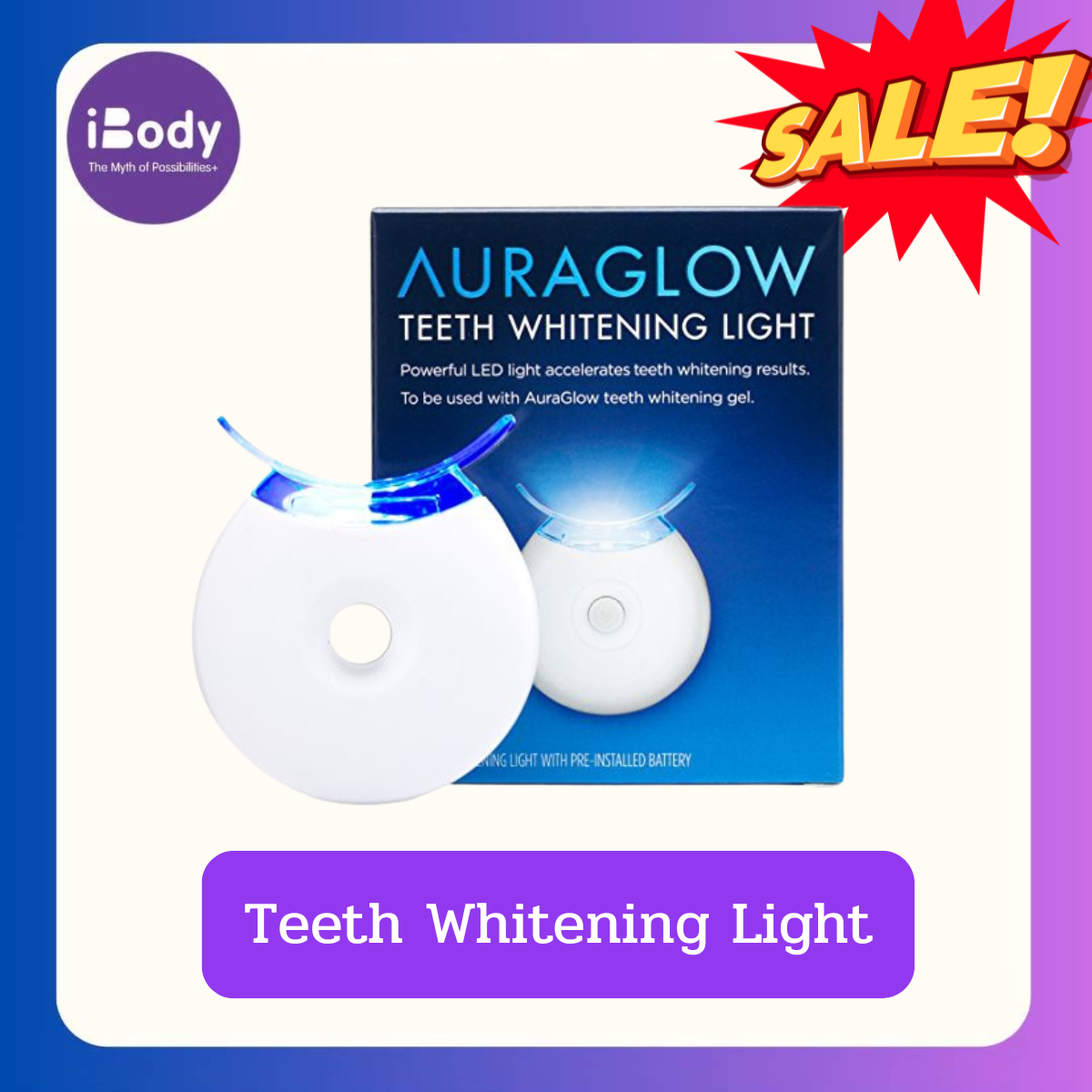 (AuraGlow®) Teeth Whitening Light ชุดฟอกฟันขาว เครื่องฟอกสีฟัน