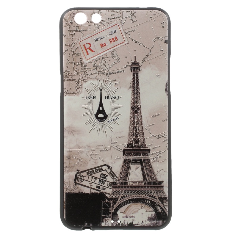 Case Oppo R9s Plus เคสฝาหลัง TPU คุณภาพดีพิมพ์ลายนูน 3D ขอบสีดำสวยงามทันสมัย