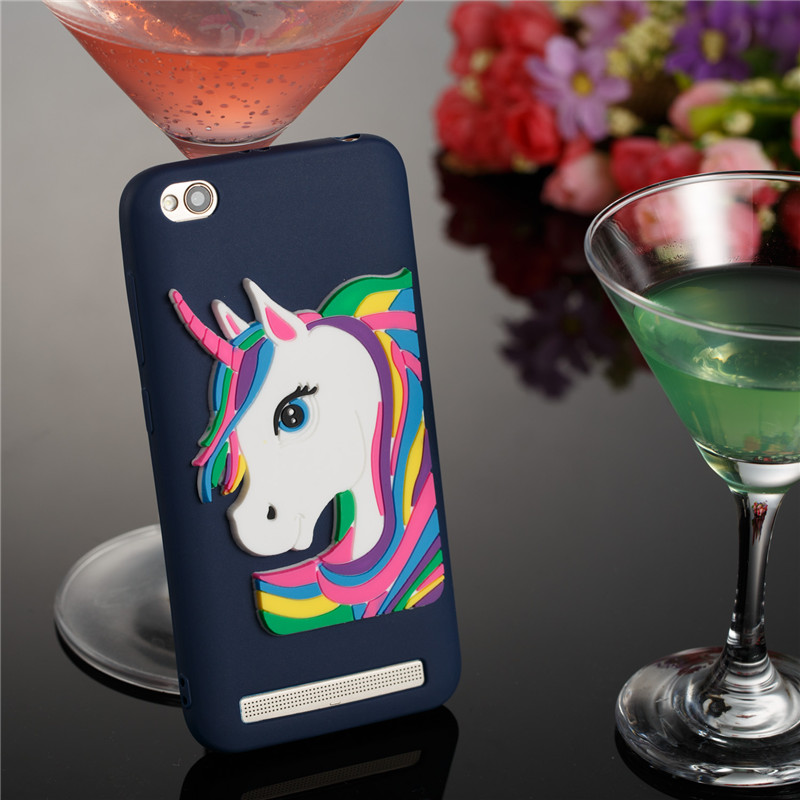 Case Xiaomi Redmi 5A #เคสฝาหลังนิ่ม Adorable 3D Unicorn Pattern Soft TPU