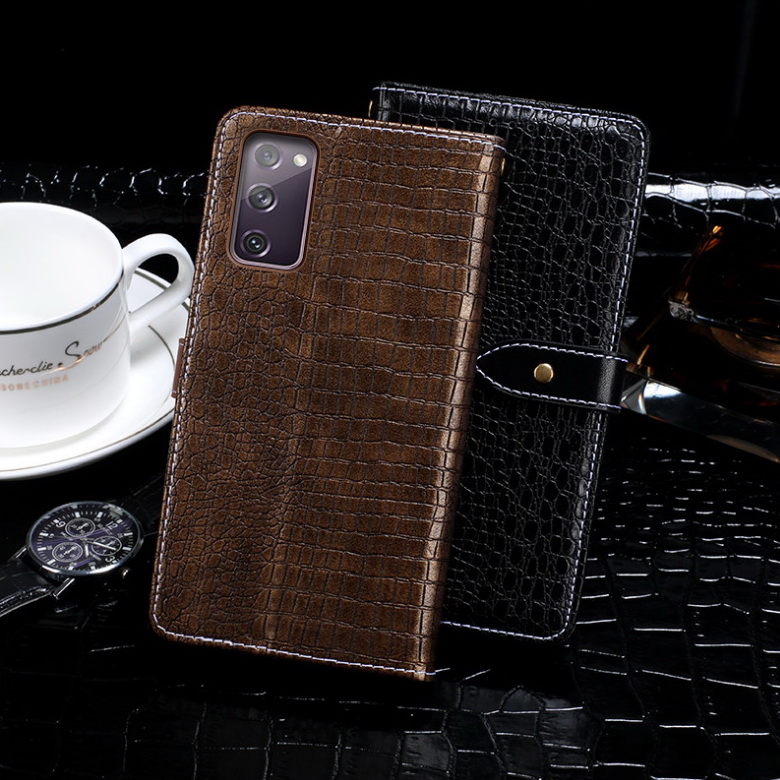 Case Samsung Galaxy S20 FE/S20 FE 5G #เคสฝาพับหนัง PU รูปแบบหนังจระเข้สไตล์กระเป๋าสตางค์สวยงามทันสมัย