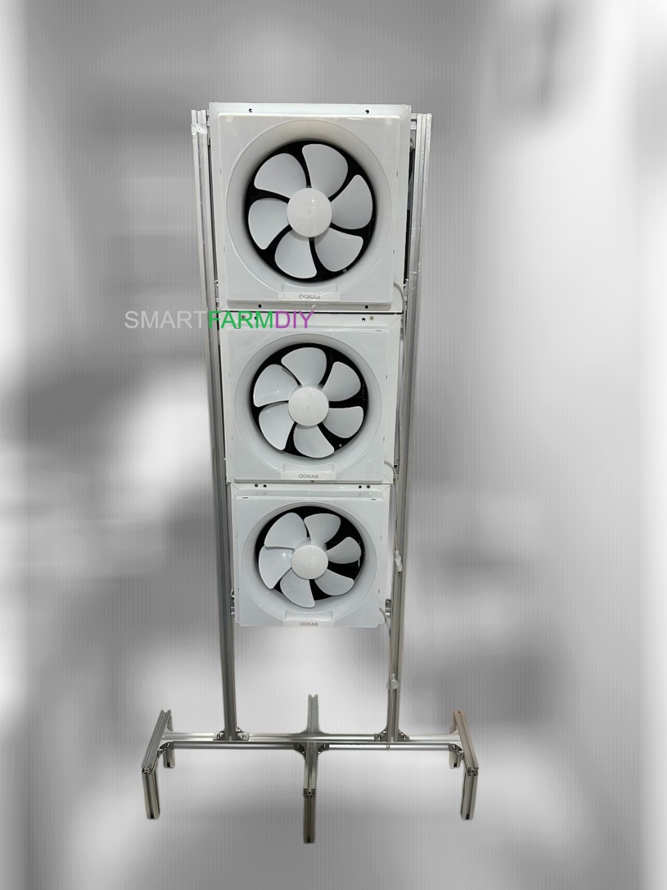 Tower Fan ชุดพัดลมระบายอากาศ 12 นิ้ว 3 ชุดแยกทำงาน พร้อมซัพพอทอลูมิเนียมโปรไฟล์