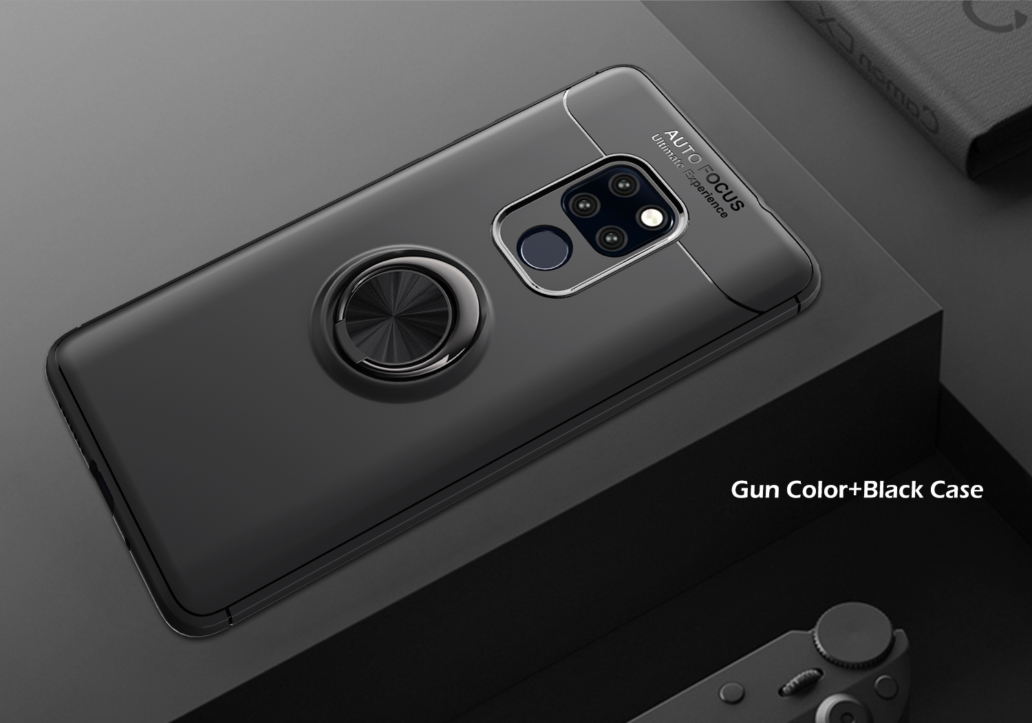 เคส Huawei Mate 20 X TPU #เคสฝาหลังมีแหวนสวมนิ้ว Finger Ring Kickstand (Built-in แผ่นโลหะ)