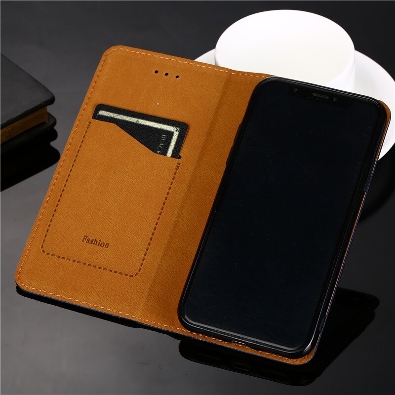เคส OPPO F11 #เคสฝาพับปกหนังสไตล์วินเทจดูดซับอัตโนมัติแบบกระเป๋าสตางค์