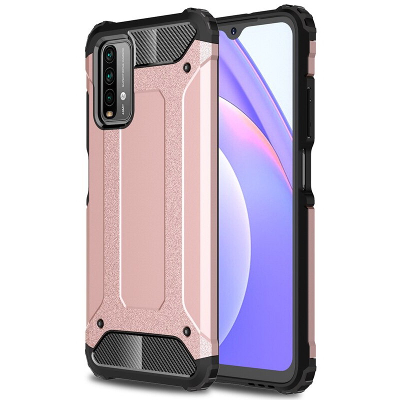 เคส Redmi 9T #เคสฝาหลังเกราะป้องกัน ไฮบริด พลาสติก+TPU Heavy Duty Rugged Hybrid