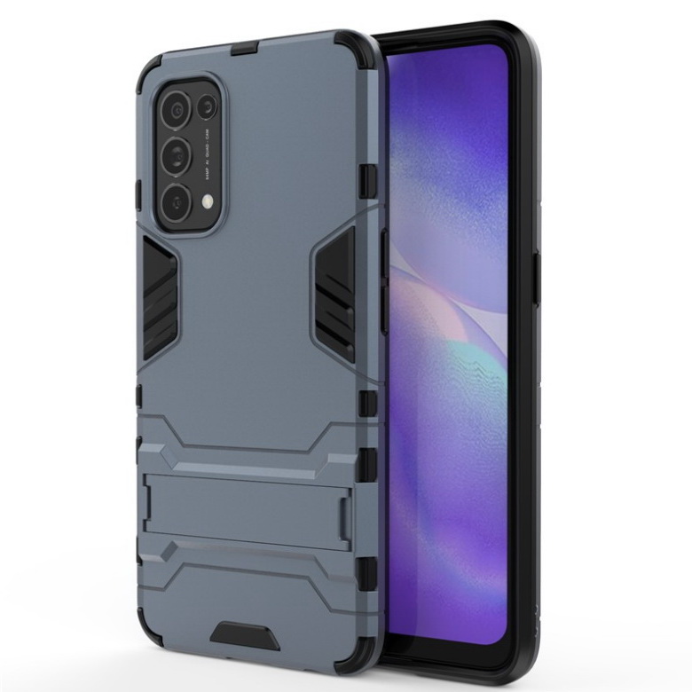 เคส OPPO Reno 5 Pro 5G #เคสฝาหลังพลาสติก ไฮบริด TPU + Kickstand
