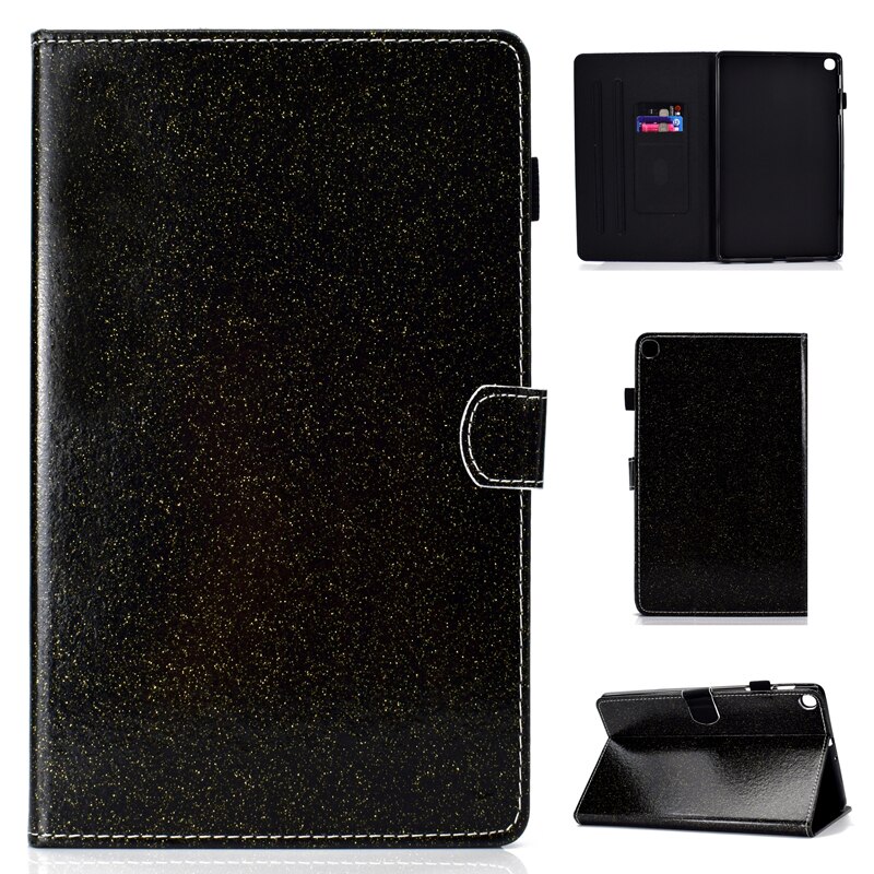 Case Samsung Galaxy Tab S5e SM-T720 #เคสแท็บเล็ตหนัง PU มีช่องใส่บัตร Glitter Powder Magnetic Stand Wallet PU Leather