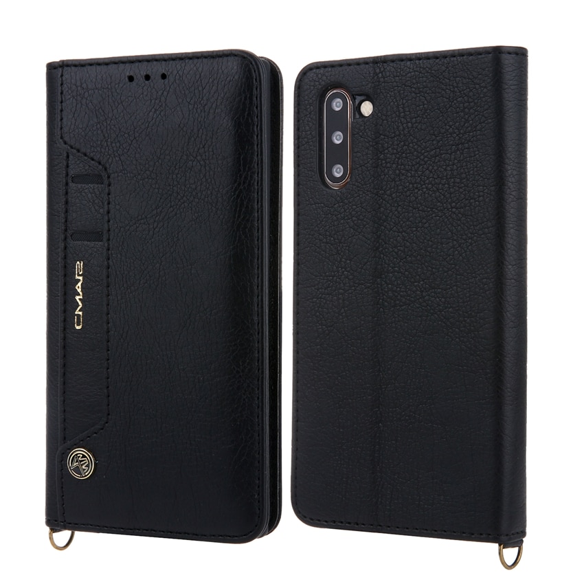 Case Samsung Galaxy Note 10 #เคสฝาพับ CMAI2 PU Leather Card คุณภาพดีราคาเบาๆสบายกระเป๋า