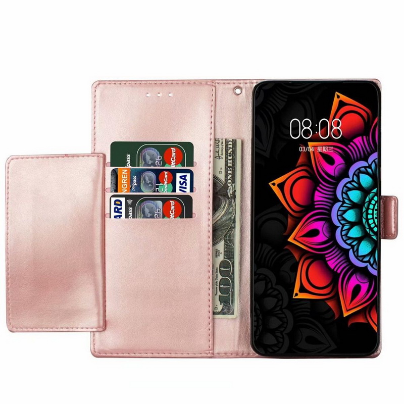 เคส Galaxy S21 Ultra 5G #เคสฝาพับหนัง PU แบบกระเป๋าสตางค์พิมพ์ลาย