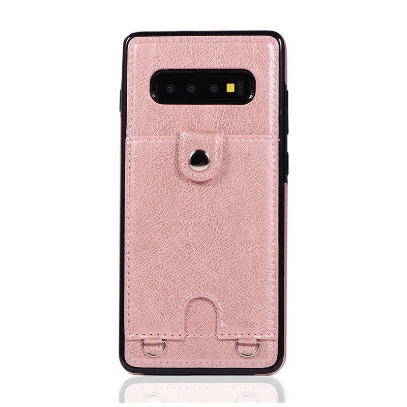 Case Samsung Galaxy S10 #เคสฝาหลัง TPU หุ้มหนัง PU พร้อมสายคล้อง