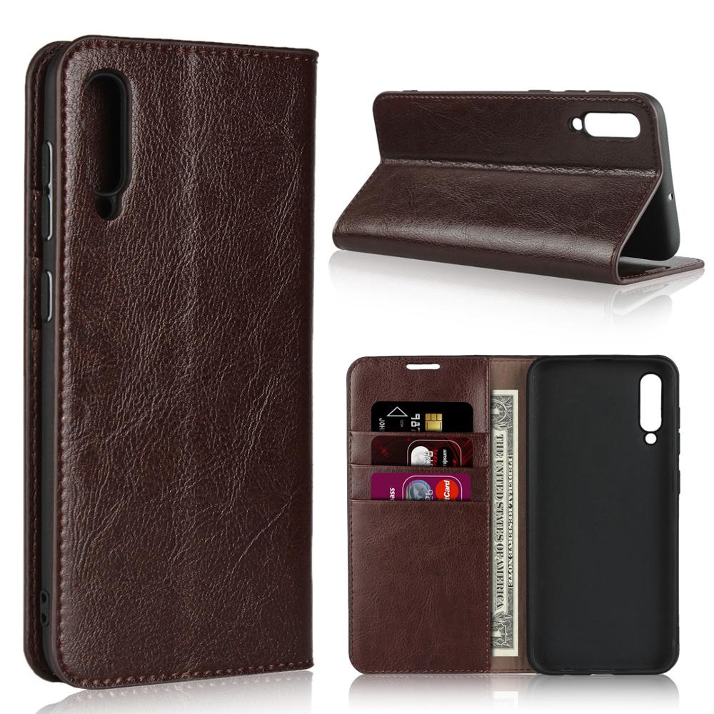 Case Samsung Galaxy A50 / A50s / A30s #เคสฝาพับหนังแท้แบบกระเป๋าสตางค์คุณภาพดี Crazy Horse Genuine Leather Cover