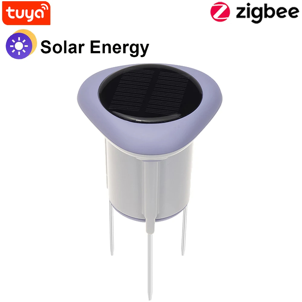 เซ็นเซอร์ว้ดค่าในดินพืช อุณหภูมิและความชื้น IP66 ไร้สาย แผงโซล่าร์เซล