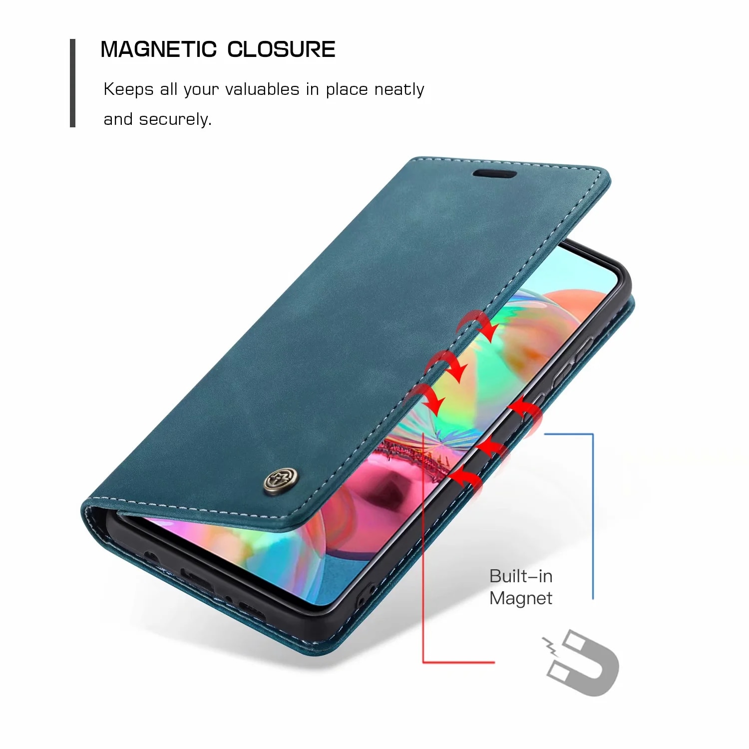 เคส Samsung Galaxy Note 10 Lite #เคสฝาพับหนังกระเป๋าสตางค์ CASEME Auto-absorbed Leather Wallet