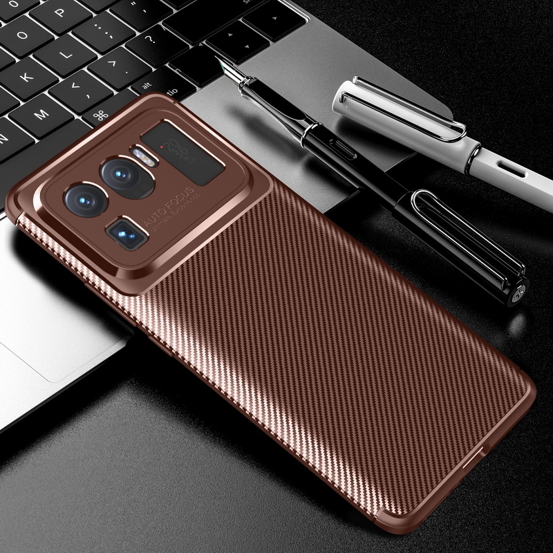 Case Xiaomi Mi 11 Ultra #เคสฝาหลังนิ่ม Carbon Fiber Anti-drop TPU Protection