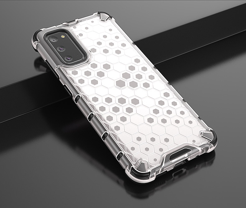เคส Samsung Galaxy S20 #เคสฝาหลังกันกระแทก Honeycomb Shock Absorber TPU + PC + Silicone Hybrid
