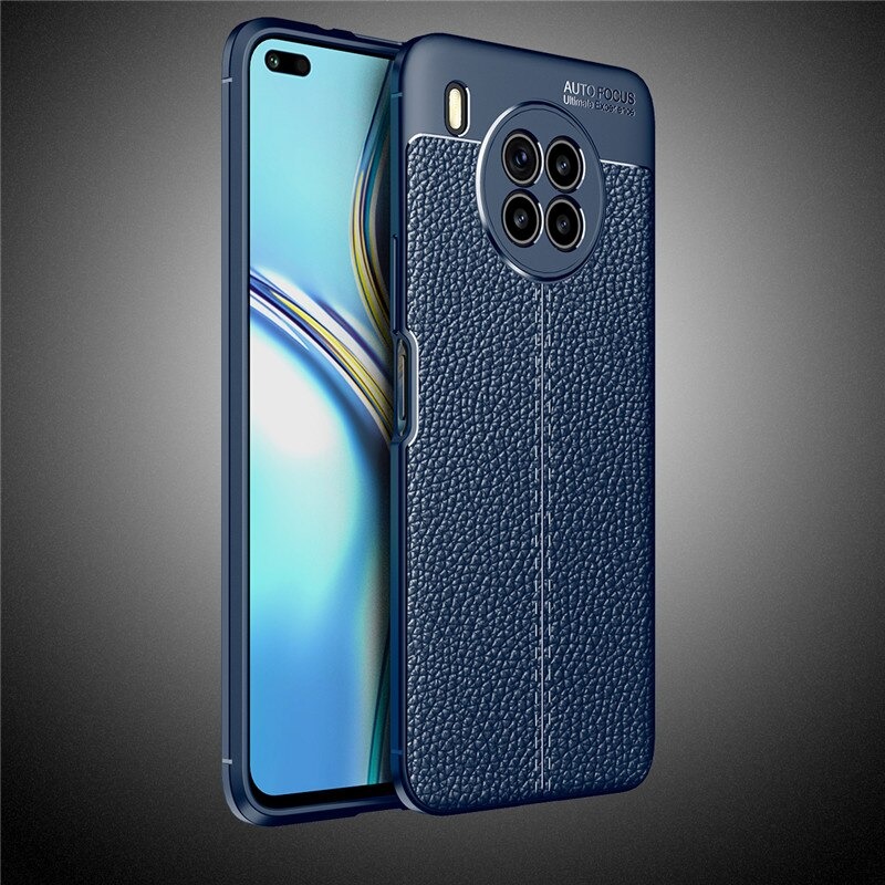 Case Huawei Nova 8i#เคสฝาหลัง TPU ผิวลิ้นจี่ช่วยป้องกันลายนิ้วมือและกันลื่นได้ดี