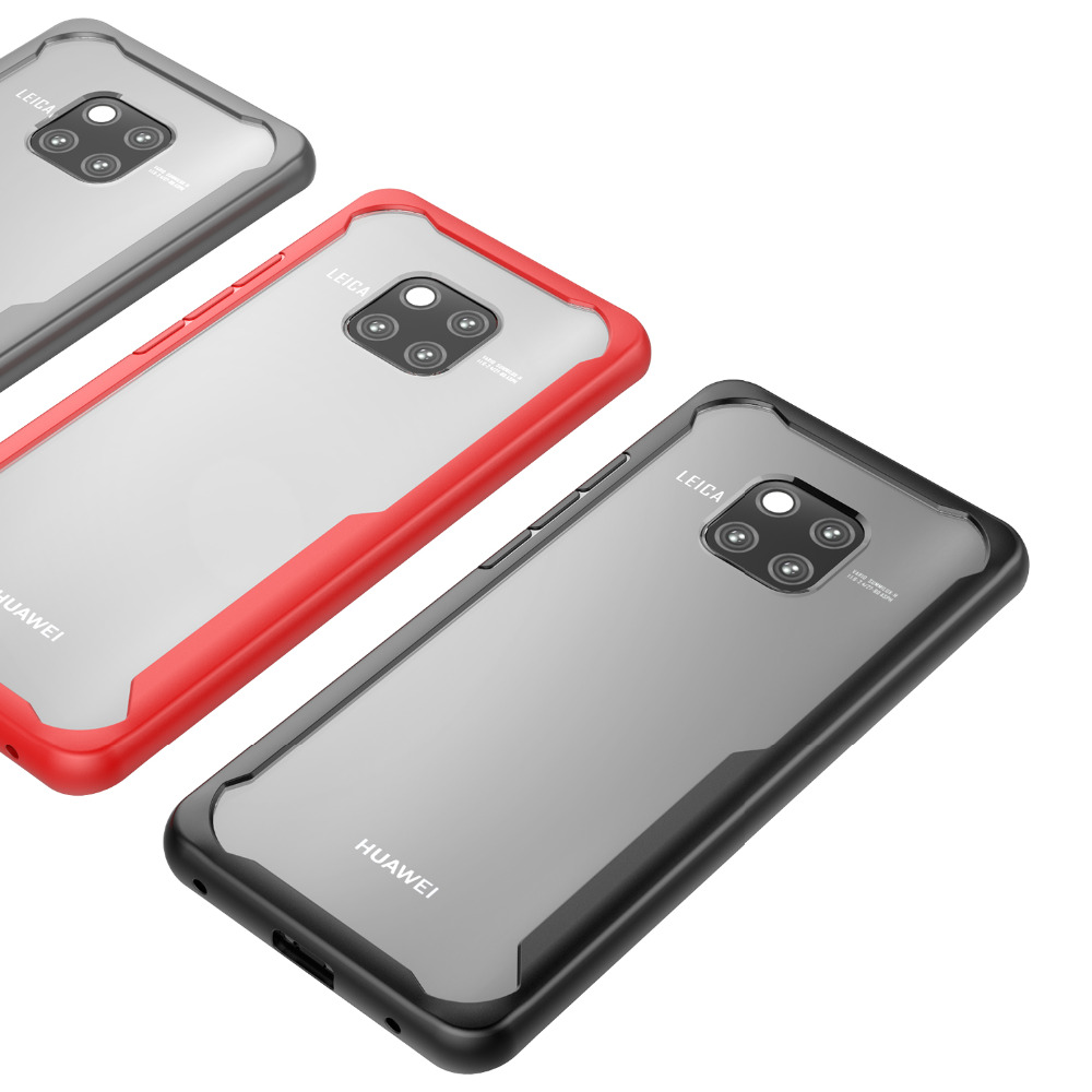 Case Huawei Mate 20 Pro #เคสฝาหลังใส Hybrid Shock Absorption PC + TPU
