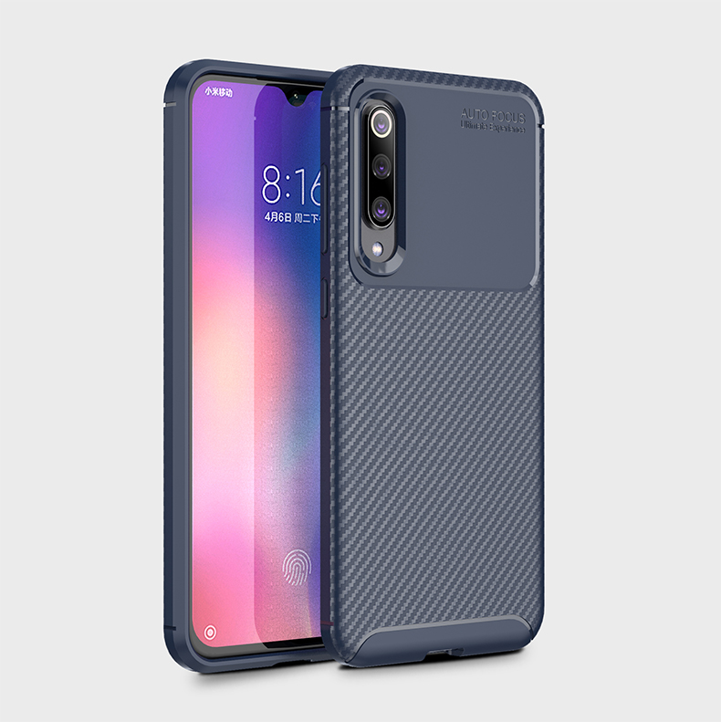Case Xiaomi Mi 9 SE #เคสฝาหลังนิ่ม Carbon Fiber Drop Resistant TPU