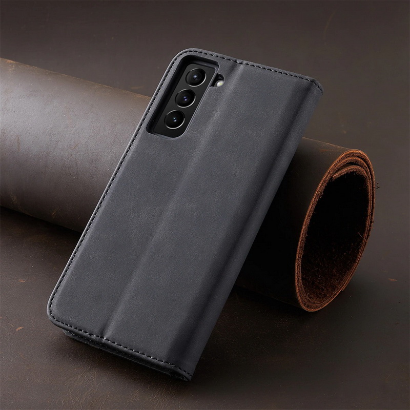 เคส Samsung Galaxy S22 5G #เคสฝาพับหนัง PU สไตล์กระเป๋าสตางค์พร้อมช่องใส่การ์ด Luxury Flip Stand Card Phone Leather Wallet Cover Casing Auto-absorbed Smartphone
