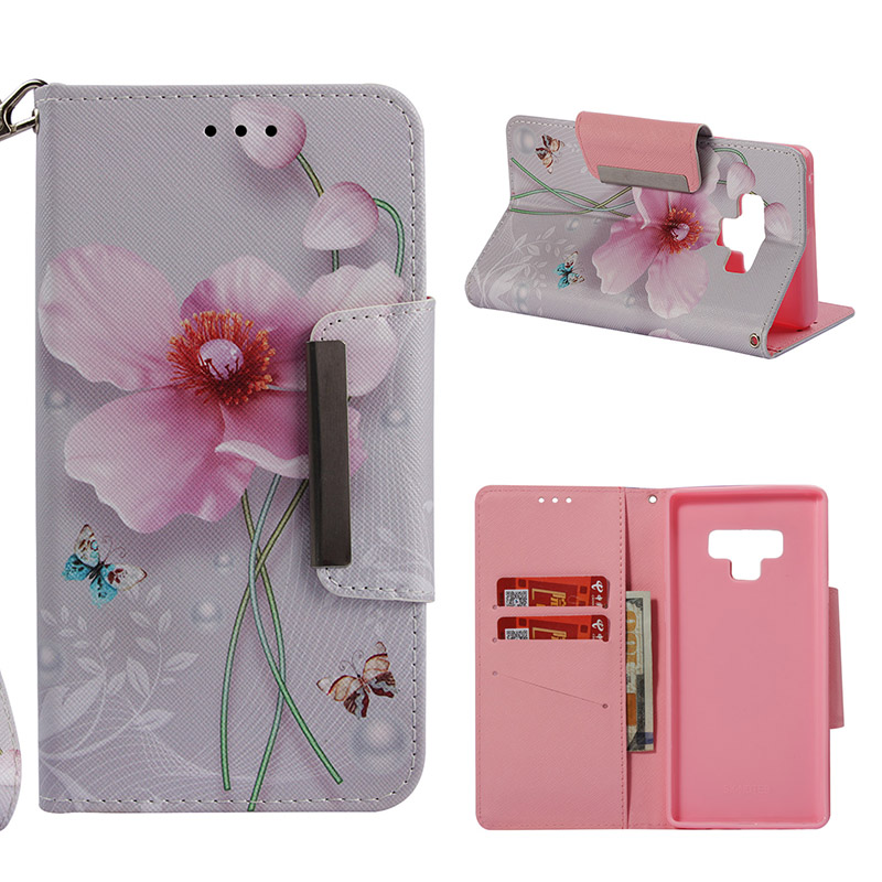 เคส Samsung Galaxy Note 9 #เคสฝาพับหนัง PU พิมพ์ลายแบบกระเป๋าสตางค์สวยงามน่ารักๆ