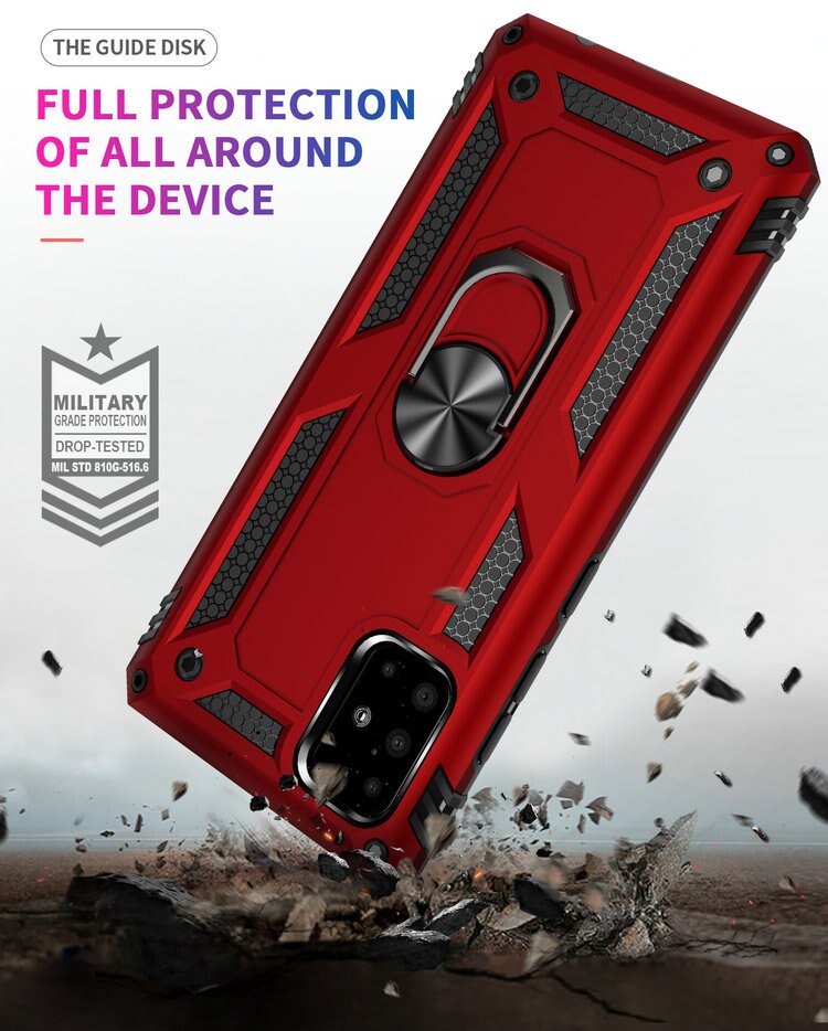 Case Samsung Galaxy A51 #เคสฝาหลัง Hybrid TPU+PC มีแหวนสวมนิ้ว