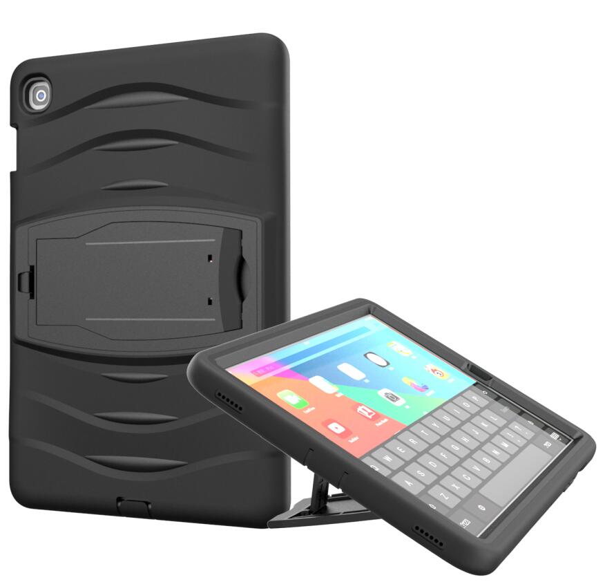 Case Samsung Galaxy Tab A 10.1 (2019) SM-T510 SM-T515 #เคสฝาหลังกันกระแทกพลาสติกแข็ง + ซิลิโคนพร้อมขาตั้ง