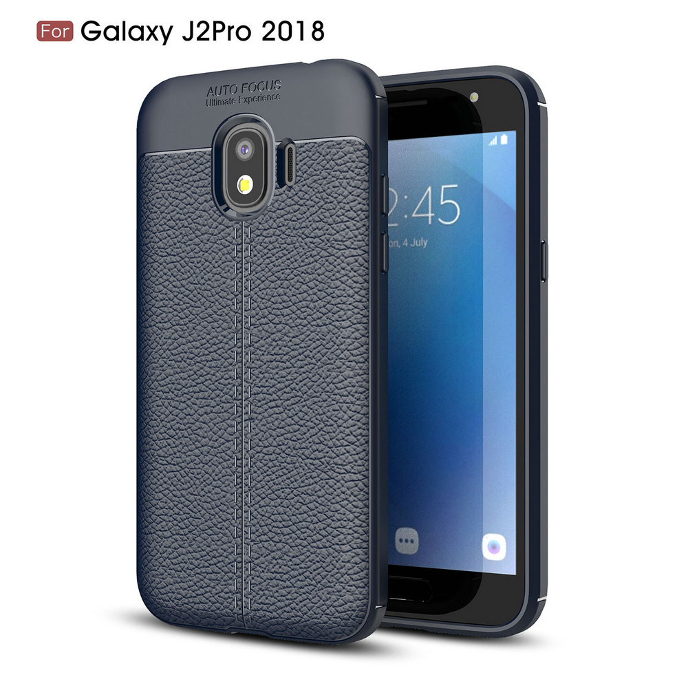 Case Samsung Galaxy J2 Pro 2018 #เคสฝาหลัง TPU นิ่มผิวลิ้นจี่ช่วยป้องกันลายนิ้วมือและกันลื่นได้ดี
