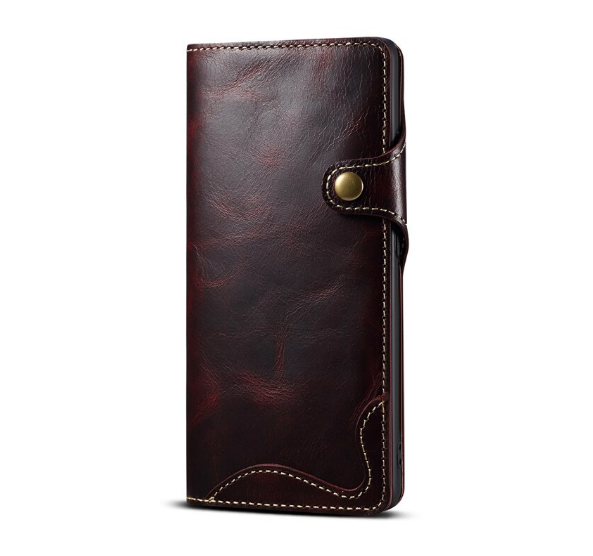 Case Samsung Galaxy S21 #เคสฝาพับหนังแท้พร้อมสายคล้อง Genuine Wallet Leather Phone Cover with Lanyard