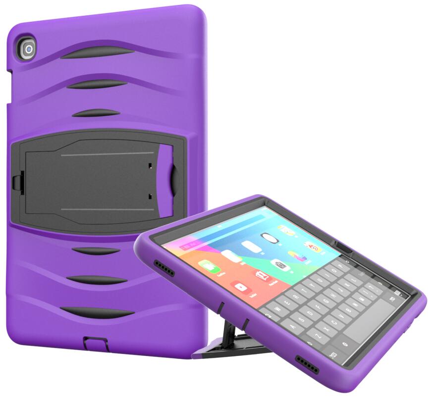 Case Samsung Galaxy Tab A 10.1 (2019) SM-T510 SM-T515 #เคสฝาหลังกันกระแทกพลาสติกแข็ง + ซิลิโคนพร้อมขาตั้ง