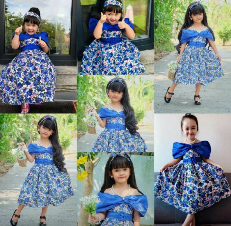 เดรสเด็กย้อนยุค โอบไหล่