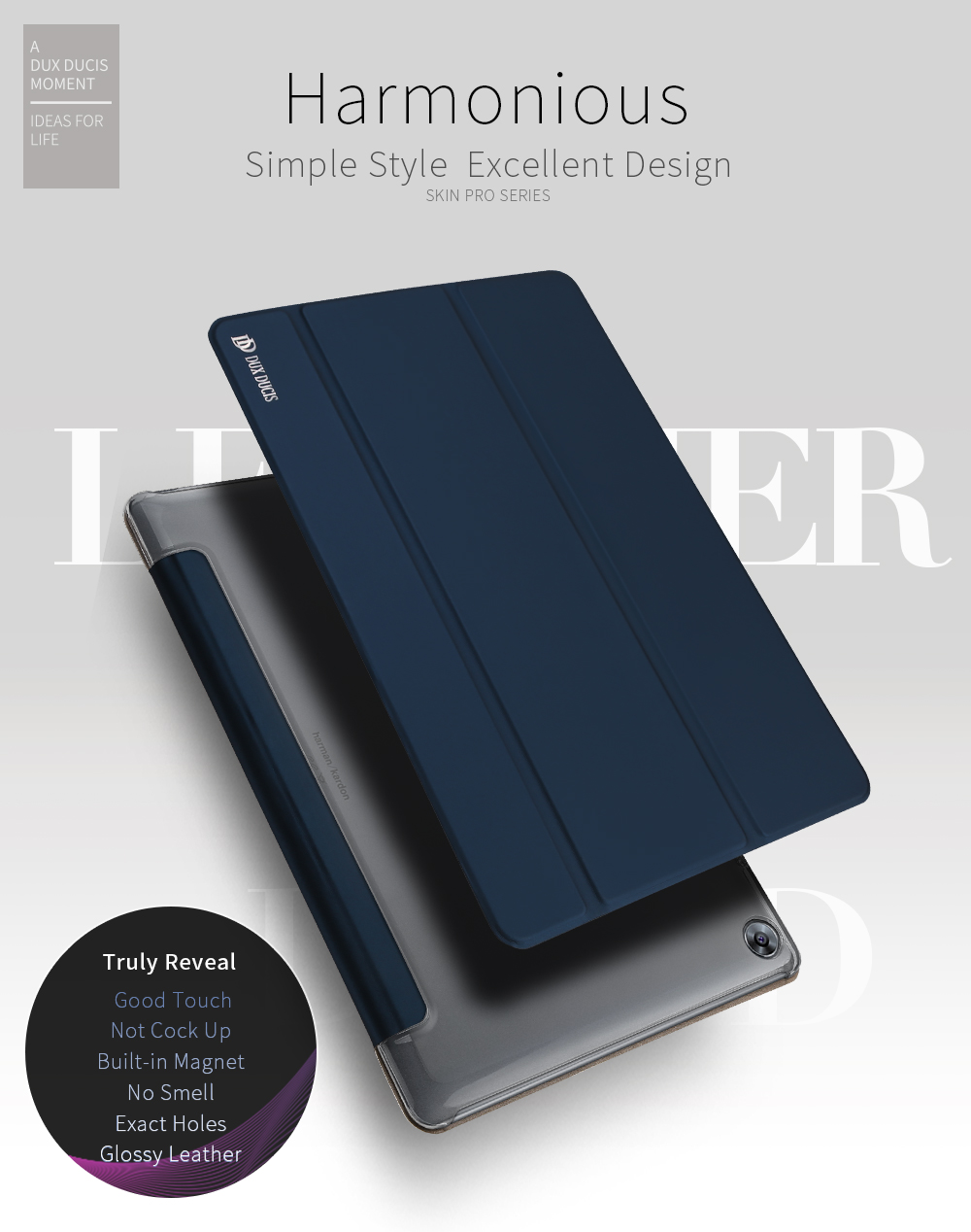 Case Huawei MediaPad M5 Pro 10.8 นิ้ว #เคสฝาพับหนัง PU แบบ 3 พับ DUX DUCIS Skin Pro Series Tri-fold Stand Smart Leather