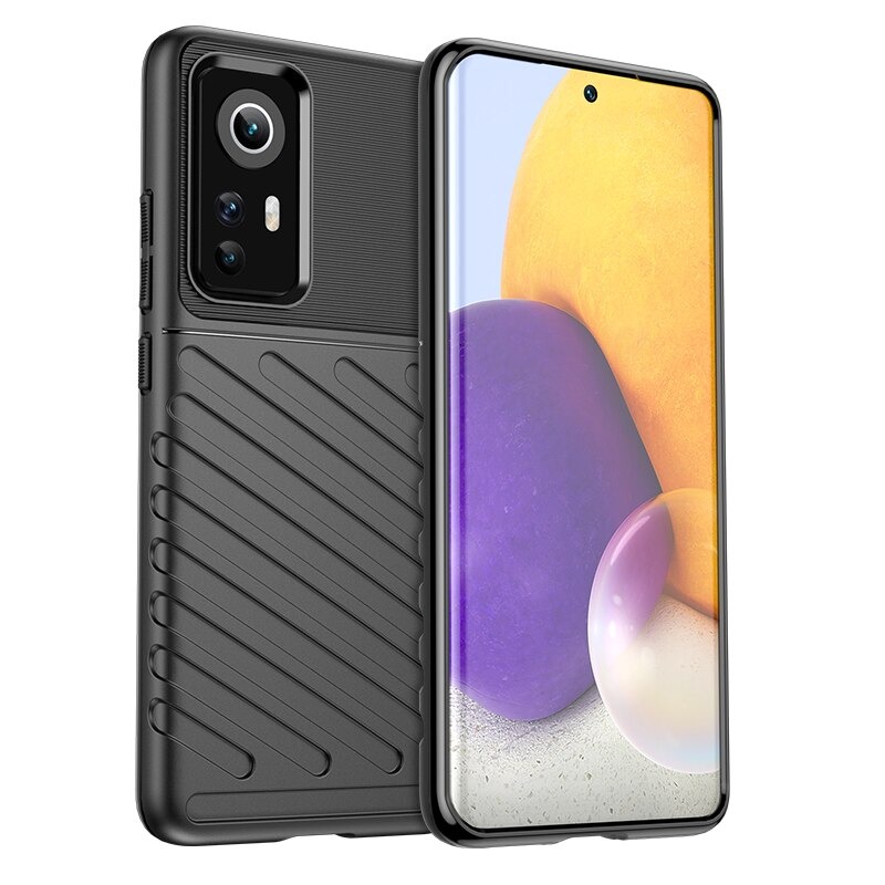 เคส Xiaomi 12 Pro #เคสฝาหลัง TPU อ่อน Thunder Series Twill Texture Soft TPU