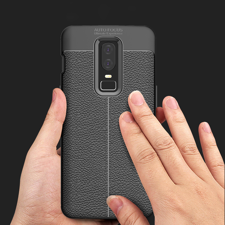 Case OnePlus 6 #เคสฝาหลัง TPU ผิวลิ้นจี่ช่วยป้องกันลายนิ้วมือและกันลื่นได้ดี