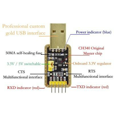 CH340G-1 Module Instead of PL2303 CH340G RS232 to TTL Module Upgrade USB to Serial Port In Nine Brush Plate for arduino