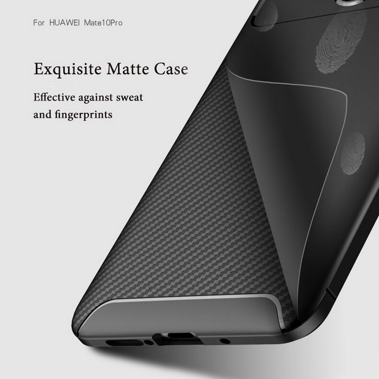 เคส Huawei Mate 10 Pro #เคสฝาหลังนิ่ม Carbon Fiber Anti-drop TPU Protection