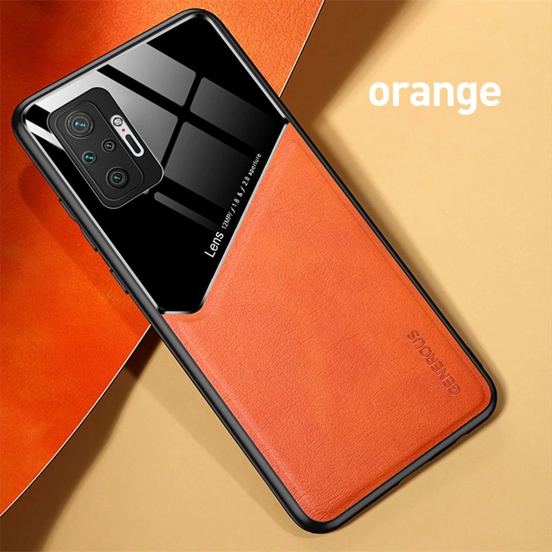 เคส OPPO Reno 6Z 5G #เคสฝาหลังไฮบริด PU +TPU + glass สีทูโทน Shockproof Leather Mirror Glass Silicone Phone Back Cover